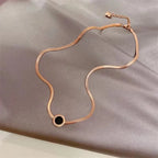 Stainless Steel Titanium Roman Numerals Necklace Women's Non-fading Lockbone Chain Accessory Popular Sweater Chain