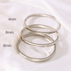 Minimalist Stainless Steel Pure Gold Plated Plain Pattern Bracelet for Women Simple Stackable Bracelets Jewelry Gift for Men Her