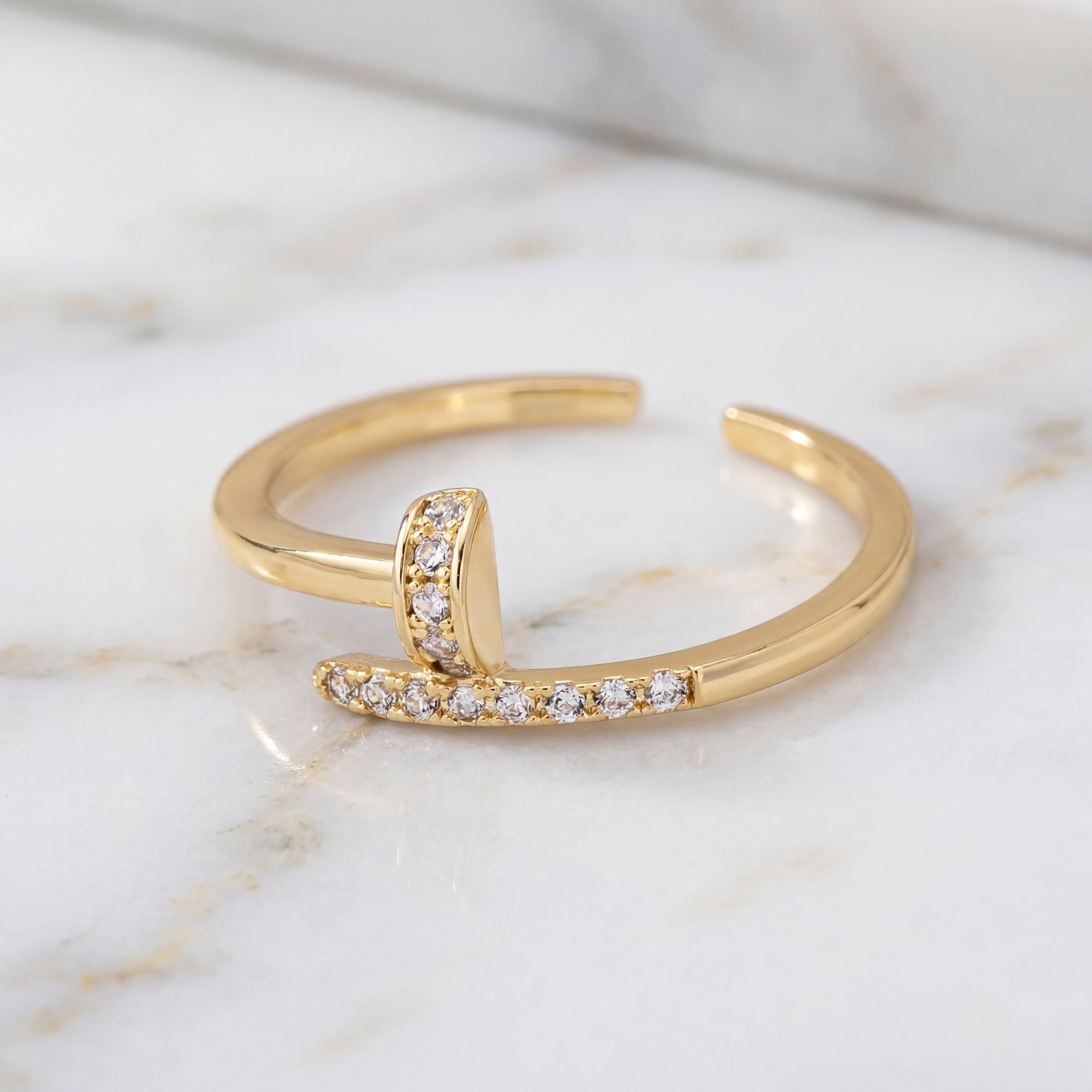 Pavé Nail Ring